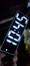 Зеркальные LED-часы Черные (цветной циферблат) (2024090273)