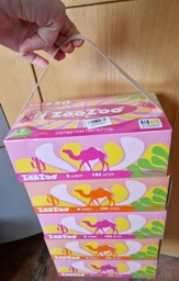 Упаковка салфеток бумажных ZooZoo 2 слоя 150 листов х 5 шт (4820183974082)