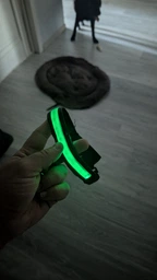 Светодиодный ошейник на аккумуляторе USB ЮСБ выходом для собак, Зеленый фото от покупателей 1