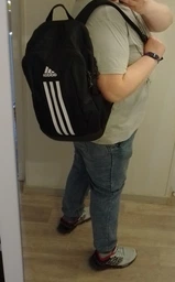 Рюкзак спортивный тканевый 16 л вмещает формат А4 Adidas IP9774 Черный (4067886361935)