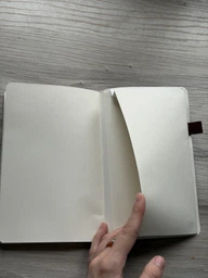 Книга записна Buromax Primo 125x195 мм 96 аркушів в клітинку обкладинка зі штучної шкіри Синя (BM.291161-02) фото від покупців 2