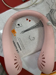 Портативный вентилятор на шею Neck Cooler с аккумулятором 4000 mAh белый фото от покупателей 1