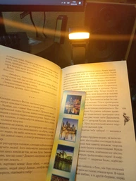 Светодиодный светильник-лампа с зажимом для чтения книг аккумуляторная, с таймером, с регулятором яркости, 3 режима освещения A001 Черный фото от покупателей 2