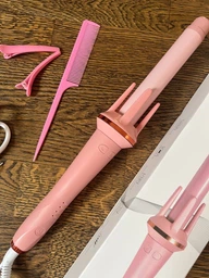 Автоматическая плойка для локонов Hair Curler, электрический стайлер для завивки волос с автоматическим вращением, 4 температурных режима (150°, 170°, 190°, 210°), стайлер для создания локонов, розовый, LY-884-Pink фото от покупателей 3