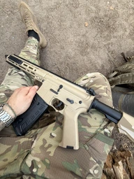 Набір Дитячий іграшковий автомат Орбіган MK6 Pro (AR15 Pro) акумуляторний + орбізи 50 000 шт (гідрогелеві кульки) / Гель бластер (orbeez gel blaster) Чорний