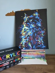 Набор акриловых маркеров 72 шт. Acrylic Brush Marker DMX-2025A-72 акриловые маркеры с мягкой кисточкой для творчества и декора фломастеры для рисования фото от покупателей 3