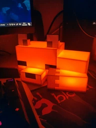 Ночник Minecraft Лисичка – детский LED светильник лис с мягким светом, USB зарядка