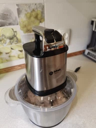 Мощный чоппер измельчитель кухонный Bitek Food Chopper Блендер 3в1 для смузи с чашей на 3л. 4000 Вт Grey