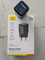Сетевое зарядное устройство Baseus PicoGo Fast Charger 1C 45W EU GaN6 Pro Type-C с быстрой зарядкой PD3.0 PPS QC3.0 для iPhone для Samsung S24 Ultra для iPad для MacBook айфон 15 16 17 быстрая зарядка 45 Вт