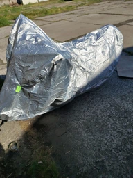 Універсальний чохол для мотоцикла скутера мопеда 2XL (срібний) світловідбивний фото від покупців 3