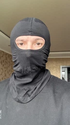 Балаклава летняя спортивная дышащая – универсальная маска для велосипеда, бега и активного отдыха (серая) фото от покупателей 2