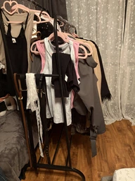 Двойная стойка вешалка для одежды и обуви Smart Loft Master Rack стальная с полкой Black фото от покупателей 16