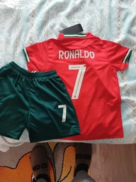 Футбольная форма детская Ronaldo (Роналдо) 7 Сборная Португалии сезон 2026 20 размер рост 115-125 см красная с зеленым