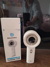 Портативный вентилятор Remzona Fan Breezy 3.5W usb компактный ручной аккумуляторный охладитель мини кондиционер HMF-02WT 2025 белый фото от покупателей 1