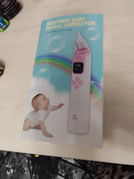 Електронний аспіратор назальний потужний для носа Electric Baby Nasal Aspirator соплеотсос електричний для новонароджених дітей з музикою білий фото від покупців 4