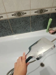 Лійка для душу ванної насадка душова зі шлангом водозберігаюча тропічний душ комплект з тримачем ручний душ розпилювач на стіну OnePro Срібний 74042 фото від покупців 2