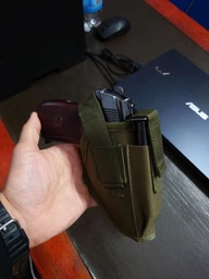 Кобура ВОЛМАС для ПМ с системой крепления Molle с чехлом подсумком для магазина пиксель