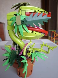 Конструктор букет цветы “Растение-Пиранья Audrey II” цветок каннибал хищник монстр людоед Марио орхидея на 327 элементов фото от покупателей 4