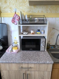 Полка для кухни. Полка для микроволновой печи Мікро-3. Антрацит фото от покупателей 2