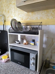 Полка для кухни. Полка для микроволновой печи Мікро-3. Антрацит