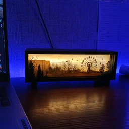 Ночник-панорама "Припять", черный (LED, Аккумулятор, USB Type-C)