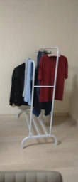Двойная стойка вешалка для одежды и обуви Smart Loft Master Rack стальная с полкой Black фото от покупателей 10