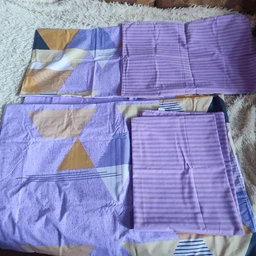 Комплект постельного белья Mirson Полуторный 143х210 см 17-0764 Violet triangles Бязь (2200010938319)