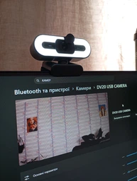 Веб-камера со светодиодной подсветкой + штатив FULL HD WEB-камера с автофокусом и микрофоном, с крышкой на объективе