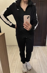 Жіночий чорний спортивний костюм (кофта, штани) Tricot Tracksuit Under Armour XS 1365147-001