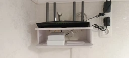 2-уровневая Полка для Wi-Fi роутера, модема, приставки, маршрутизатора 30*20*15 см, белая фото от покупателей 1