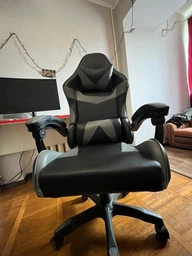 Кресло игровое GAMING CHAIR G-001 цвет черный-серый фото от покупателей 1