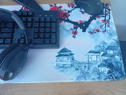 Игровой коврик для мыши мышки и клавиатуры игровая поверхность XL 800x300x3 мм U&P Sakura Control-Speed с прошитыми краями и нескользящей резиновой основой для ПК ноутбука гейминга работы обучения