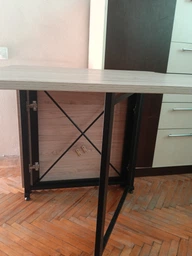 Стол-книжка трансформер Орион 2 Ferrum-decor 750x1520x730 Черный металл ДСП Дуб Сонома 16 мм (ORI204) фото от покупателей 1