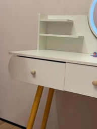 Туалетний столик з дзеркалом LED-підсвіткою та 3 шухлядами D27F-100 (ЛДСП) White УЦІНКА (фото в галереї) фото від покупців 2