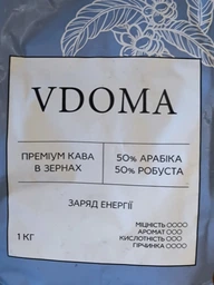 Кофе в зернах VDOMA Energetic Blend натуральный жареный 1 кг (VDOMA-C-EB-1000) фото от покупателей 2