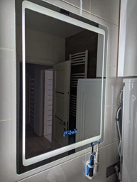 Дзеркало з LED підсвіткою, підігрівом та з інформаційним дисплеєм для ванної кімнати настінне смарт дзеркало 60х80 см BRS фото від покупців 1