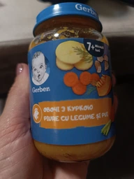 Упаковка пюре овоще-мясного Gerber Стерилизованное с кусочками Овощи с курицей для детей с 7 месяцев 190 г х 6 шт (8445292315067) фото от покупателей 7