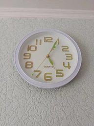 Настенные часы Бесшумные (25 см) Ph-03-W QUARTZ белые