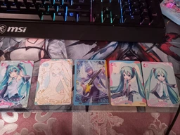 Колекционные карточки вокалоид Хацунэ Мику Hatsune Miku 1 пак 5 карточек 1