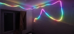Неоновая стрічка 10 метрів управління з телефону LED Neon Rope Light гнучка розумна світлодіодна підсвітка USB Bluetooth IP68 (LONGITUD) фото від покупців 5