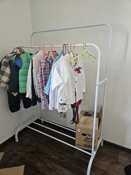 Двойная стойка вешалка для одежды и обуви Smart Loft Master Rack стальная с полкой Black фото от покупателей 1