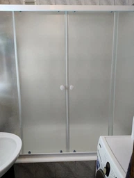 Скляна штора на ванну KO&PO F W 170х140 см розсувна скло матове (C10648)