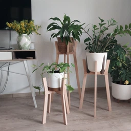 Підставки для кімнатних рослин, вазонів WoodDecor з натурального дерева