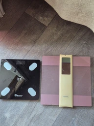 Смарт-весы, умные напольные весы Domotec Smart Scale 2, электронные, фитнес, Bluetooth, 180 кг, черные фото от покупателей 1