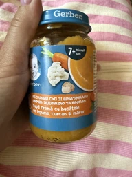 Пюре овоще-мясное Gerber Стерилизованное Весенний суп с кусочками овощей, индейкой и укропом для детей с 7 месяцев 190 г (8445292315401) фото от покупателей 1