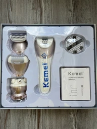 Беспроводной эпилятор Kemei для сухой и влажной депиляции 5в1 с насадками депилятор пемза массажер бритва пилинг с подсветкой фото от покупателей 16