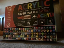 Набір акрилових маркерів, 72 шт. Acrylic Brush Marker DMX-2025A-72 акрилові маркери з м'яким пензликом для творчості та декору, фломастери для малювання