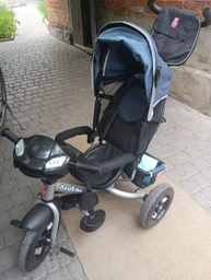 Трехколесный велосипед-коляска Best Trike 3390-32-068 с фарой и пультом синий