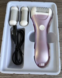 Пемза пилка для ніг та п'яток роликова аккумуляторна Callus Remover 3W електрична для шліфування електропемза для педикюру USB рожева фото від покупців 2