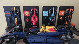 Стенд Підставка для Конструктора LEGO Speed Champions Болід F1 Oracle Red Bull Racing RB20 (77243) Ред Бул Рейсінг Формула 1 2024 - Чорний/Червоний